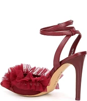 Gianni Bini Mays Ruffle Mesh Ankle Strap Pumps