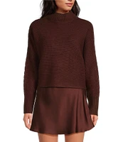 Gianni Bini Michelle Acrylic Turtleneck Long Sleeve Sweater Top