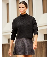 Gianni Bini Michelle Acrylic Mock Neck Long Sleeve Sweater Top