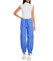 Gianni Bini Natasha Nylon Parachute Pull-On Pants