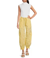 Gianni Bini Natasha Nylon Parachute Pull-On Pants