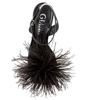 Gianni Bini Neela Feather Square Toe Dress Sandals