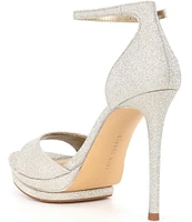 Gianni Bini Nessie Glitter Ankle Strap Platform Dress Sandals