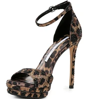 Gianni Bini NessieTwo Leopard Print Rhinestone Platform Dress Sandals