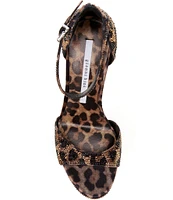 Gianni Bini NessieTwo Leopard Print Rhinestone Platform Dress Sandals