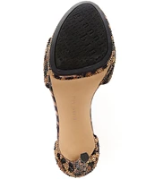 Gianni Bini NessieTwo Leopard Print Rhinestone Platform Dress Sandals