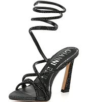 Gianni Bini Odellia Rhinestone Embellished Ankle Wrap Strappy Dress Sandals