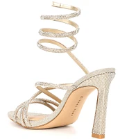 Gianni Bini Odellia Rhinestone Embellished Ankle Wrap Strappy Dress Sandals