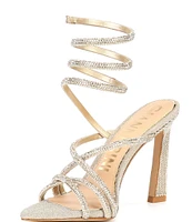 Gianni Bini Odellia Rhinestone Embellished Ankle Wrap Strappy Dress Sandals