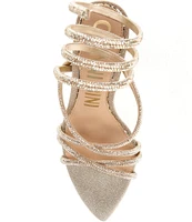 Gianni Bini Odellia Rhinestone Embellished Ankle Wrap Strappy Dress Sandals