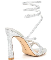 Gianni Bini Odellia Rhinestone Embellished Ankle Wrap Strappy Dress Sandals