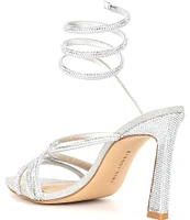 Gianni Bini Odellia Rhinestone Embellished Ankle Wrap Strappy Dress Sandals