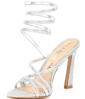 Gianni Bini Odellia Rhinestone Embellished Ankle Wrap Strappy Dress Sandals