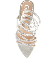 Gianni Bini Odellia Rhinestone Embellished Ankle Wrap Strappy Dress Sandals