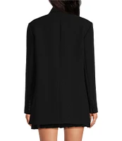 Gianni Bini Coordinating Olivia Crepe Notch Lapel Long Sleeve Oversized Button Front Blazer