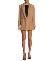 Gianni Bini Coordinating Olivia Crepe Notch Lapel Long Sleeve Oversized Button Front Blazer