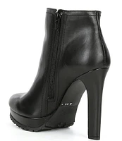 Gianni Bini Omarrah Leather Lug Sole Platform Booties