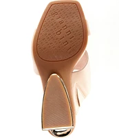 Gianni Bini Paityn Leather Architectural Pearl Detail Wedge Sandals