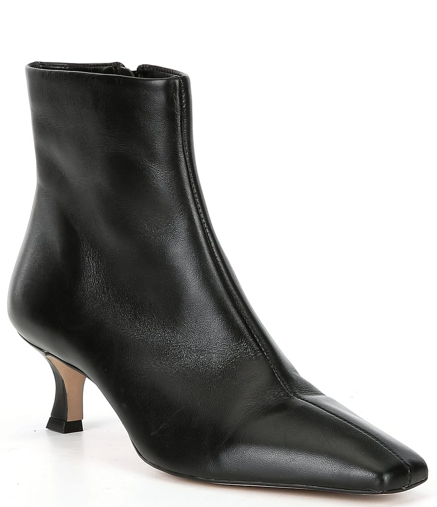 Gianni Bini Palmero Leather Snip Toe Kitten Heel Booties