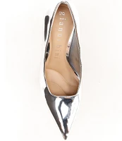 Gianni Bini Pamalaa Mirror Metallic Architectural Wedge Pumps