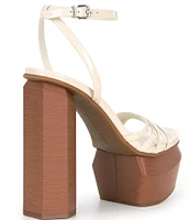 Gianni Bini Parrish Patent Platform Sandals