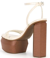 Gianni Bini Parrish Patent Platform Sandals