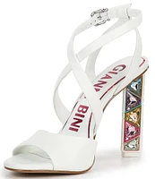 Gianni Bini Randall Strappy Rainbow Jeweled Heel Dress Sandals