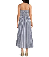 Gianni Bini Renee Stripe Smocked Square Neck Dress