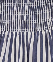 Gianni Bini Renee Stripe Smocked Square Neck Dress