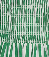 Gianni Bini Renee Stripe Smocked Square Neck Dress