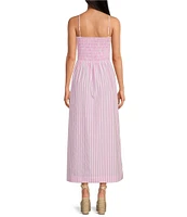 Gianni Bini Renee Stripe Smocked Square Neck Dress