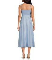 Gianni Bini Renee Tencel V Neck Sleeveless Midi Dress
