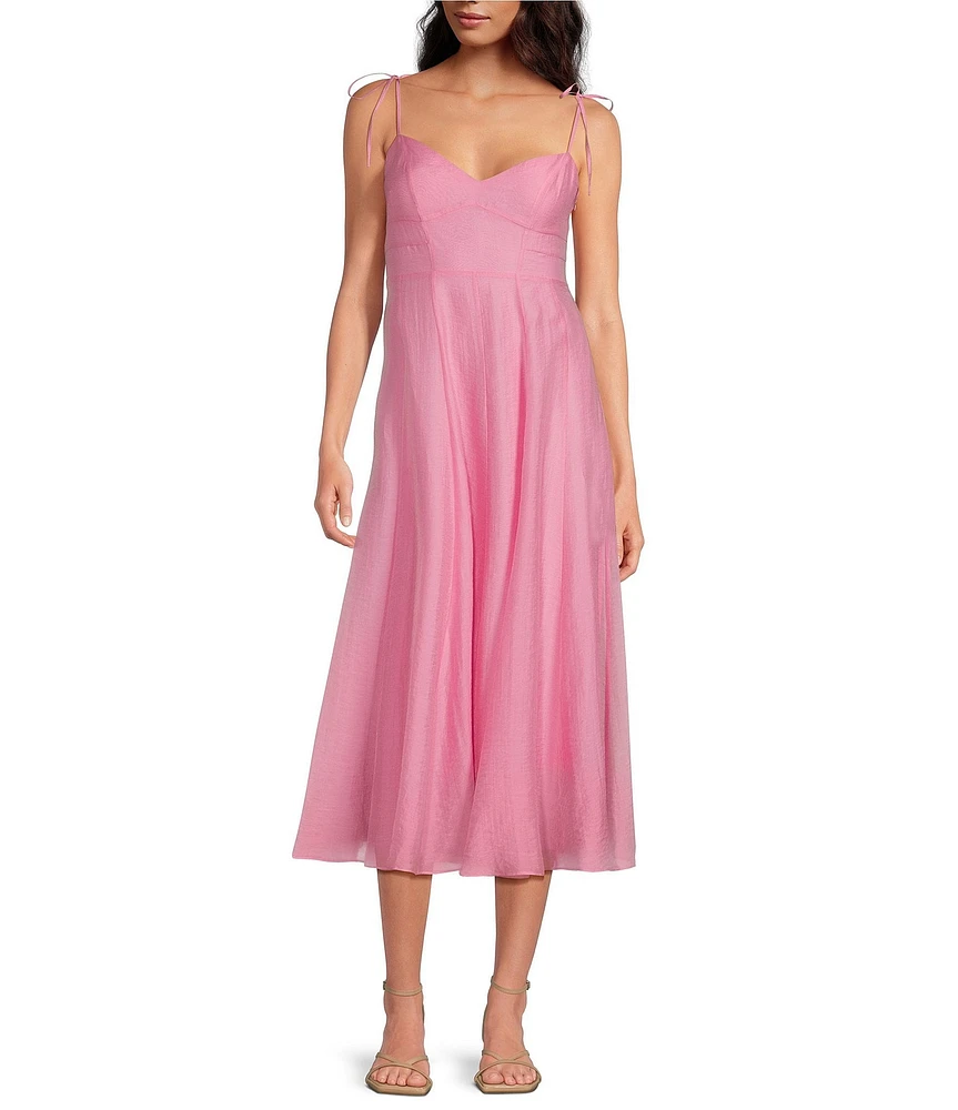 Gianni Bini Renee Tencel V Neck Sleeveless Midi Dress