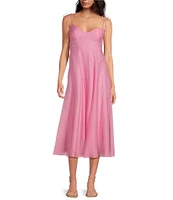 Gianni Bini Renee Tencel V Neck Sleeveless Midi Dress