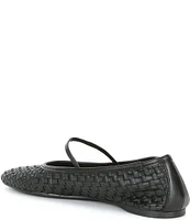 Gianni Bini Rhett Woven Leather Mary Jane Ballerina Flats