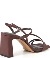 Gianni Bini Rosie Matte Satin Strappy Block Heel Sandals