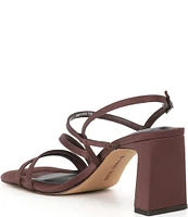 Gianni Bini Rosie Matte Satin Strappy Block Heel Sandals