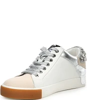 Gianni Bini Rylan Leather Suede Rhinestone Platform Sneakers