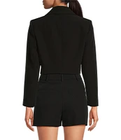 Gianni Bini Sadie Cropped Long Sleeve Notch Lapel Coordinating Blazer