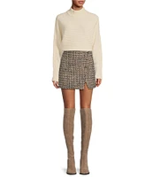 Gianni Bini Coordinating Samia Tweed Mini Skirt