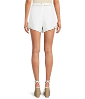 Gianni Bini Sawyer Mid Rise Embroidered Cotton Shorts