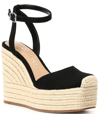 Gianni Bini Scottie Linen Jute Platform Espadrille Wedges