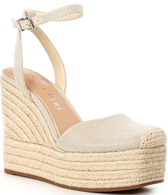 Gianni Bini Scottie Raffia Jute Platform Espadrille Wedges