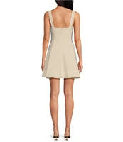 Gianni Bini Selene A-Line Cut-Out Textured Dress