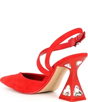 Gianni Bini Tallia Suede Asymmetrical Jewel Embellished Pumps