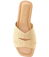 Gianni Bini Tavis Braided Raffia Slide Sandals