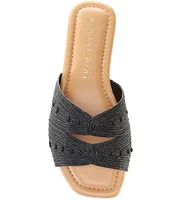 Gianni Bini Tavis Braided Raffia Slide Sandals