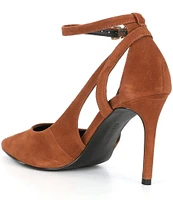 Gianni Bini Teagan Suede Cut-Out Ankle Strap Dress Pumps