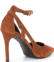 Gianni Bini Teagan Suede Cut-Out Ankle Strap Dress Pumps