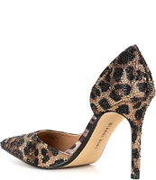 Gianni Bini TherryTwo Leopard Rhinestone d'Orsay Dress Pumps